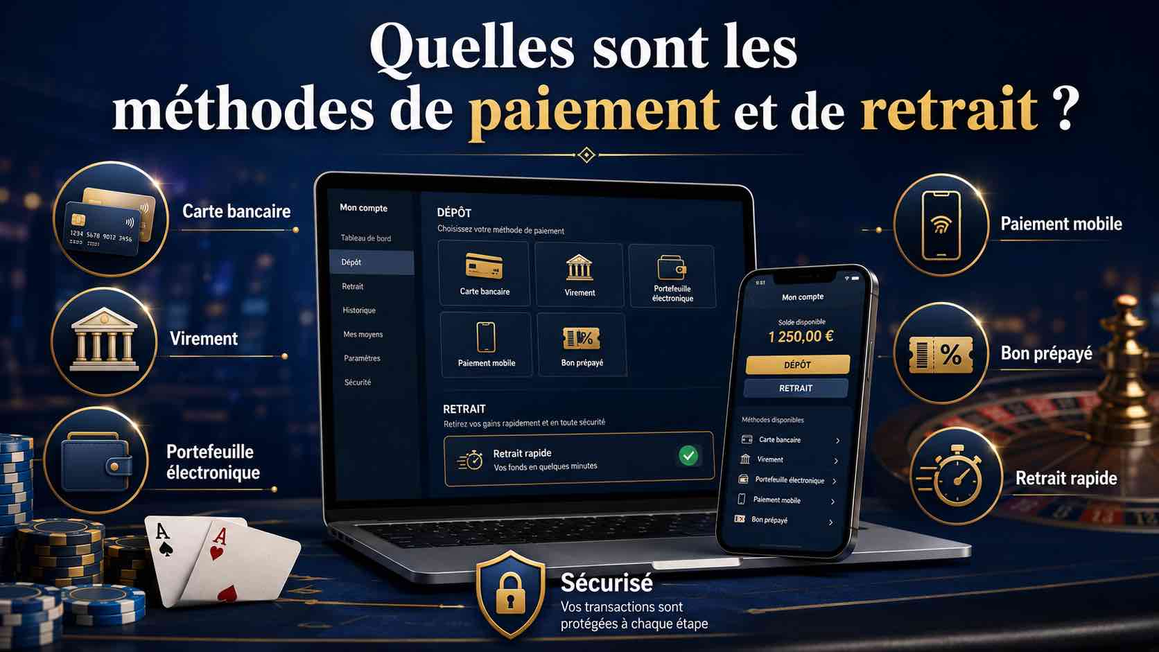 Quelles sont les méthodes de paiement et de retrait ?